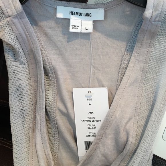 Helmut Lang Gray Chrome Jersey Tank Large NWT - Picture 4 of 8